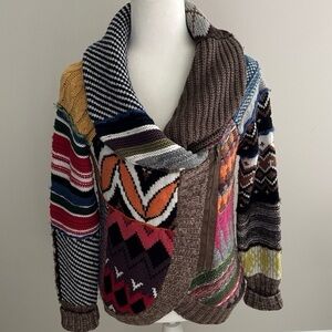 Desigual Multicolor Patchwork Sweater